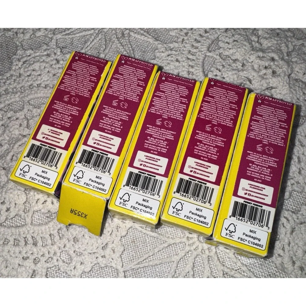 Lime Crime FUNKY FUSION Soft Touch Lipstick‎ .14oz Discontinued NEW Lot of 5